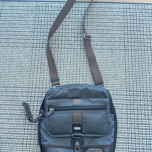 Tumi Black and Brown Crossbody Bag